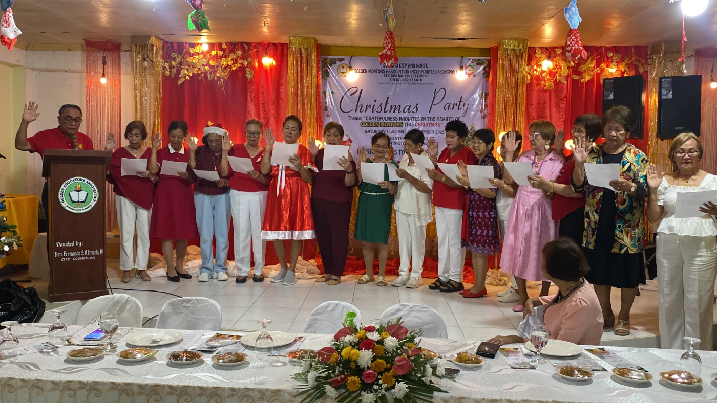 Golden Mentors newly elected officers for 2026 led by President Nenita Gonzales in Surigao City